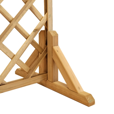 Base universal de madera para celosías de jardín resistente