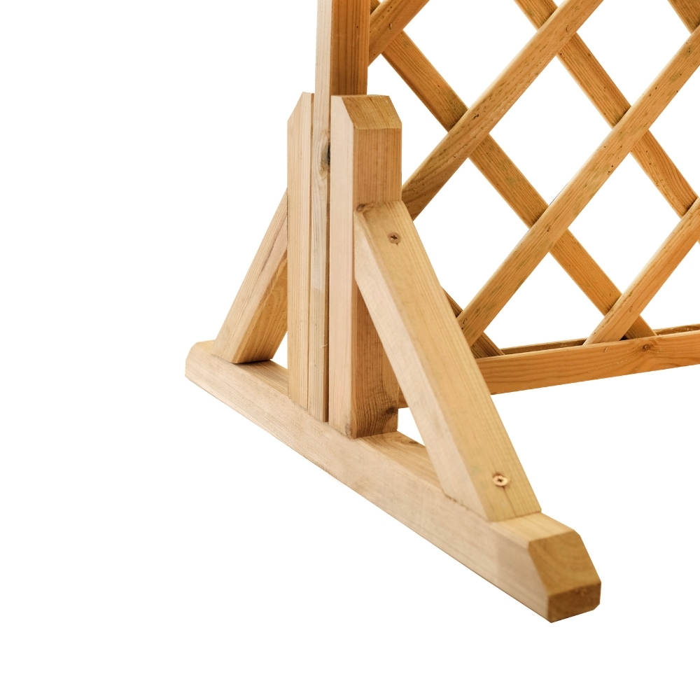 Base universal de madera para soporte de celosías de jardín