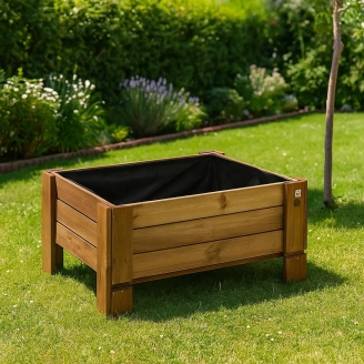Jardineras de madera - Jardinera grande de madera para exterior GardenBox