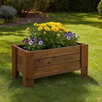 Jardineras de madera - Jardinera pequeña de madera para exterior GardenBox
