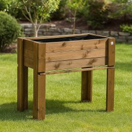Jardinera elevada de madera para exterior GardenBox color castaño 81 x 44 x 80 cm