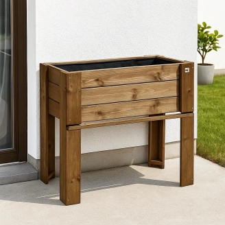 Jardineras de madera - Giardiniera Jardinera elevada de madera para exterior