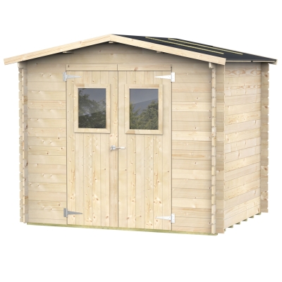 Casas de Madera - Casa de Madera 2.5x2 Jack con Doble Puerta F...