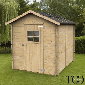 Cobertizo de herramientas de madera Gabby con puerta con ventana simple 178x218 cm
