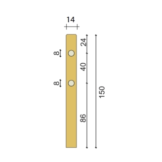 Poste redondo 12x150 cm con 2 agujeros en madera impregnada en autoclave