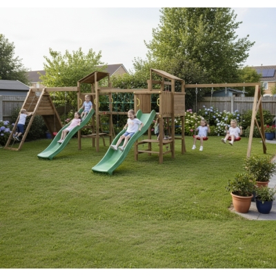 Parque infantil de madera esterilizada en autoclave Playland BigFun TGG Play