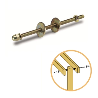 Kit de herrajes para fijación de postes de viga | Tornillo 10x210 mm Kit de herrajes para fijación de postes de viga | Tornillo 10x210 mm