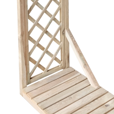 Leñera con celosía Jessy 162x60x205 cm en madera de conífera impregnada en autoclave