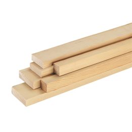 Pack de 21 unidades – Listón cepillado de abeto macizo escandinavo Premium 1,5×4×200 cm – Natural