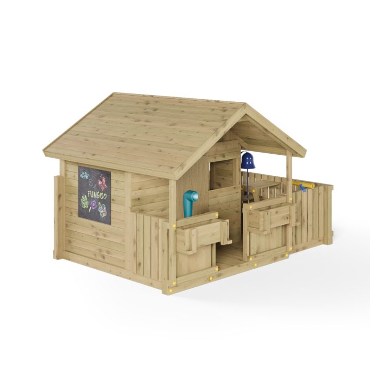 Casita infantil de madera Fungoo Sunny Bandcorner – Juego de jardín