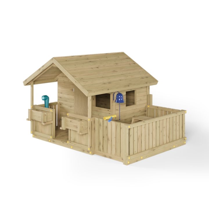 Casita infantil de madera Fungoo Sunny Bandcorner – Juego de jardín