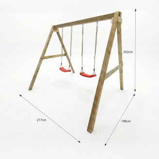 Columpio de madera Maxplay Swing con doble asiento para jardín