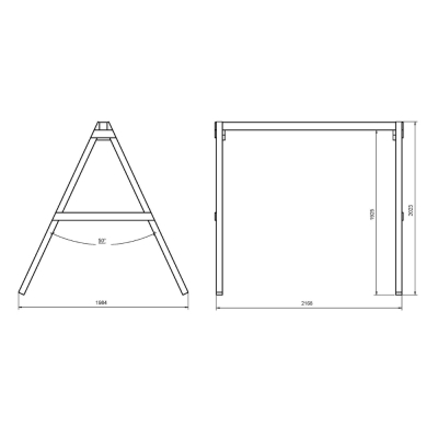 Columpio de madera Maxplay Swing con doble asiento para jardín