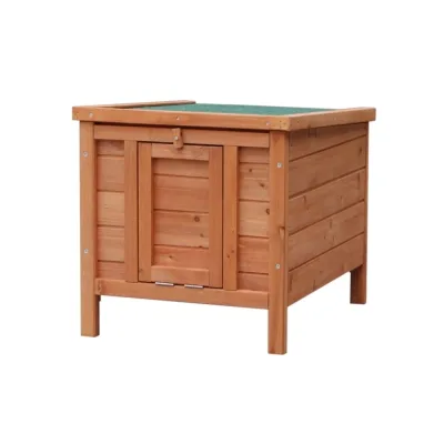 Conejera de madera elevada para exterior para conejos y cobayas 42 x 51 x 43 cm – Farm 5