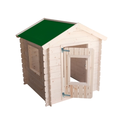 Caseta infantil de madera para jardín Heidi 1x1 m Blockhouse 12 mm con puerta y ventana