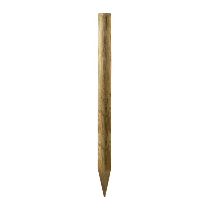 Poste redondo de madera Ø12x150 cm con punta | impregnado en autoclave