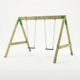 Columpio de Madera FunForte Swing Doble Asiento para Uso Público