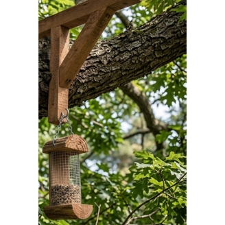 Comedero para Pájaros Robin de Madera de Conífera 7 x 10 x 19,5 cm