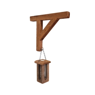 Comedero para Pájaros Finch de Madera de Conífera 10,5 x 10,5 x 18,5 cm