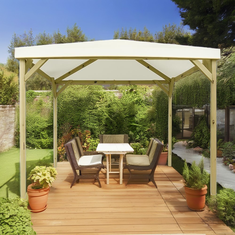 Proteger pérgola y cenador de madera en otoño